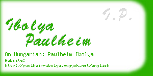 ibolya paulheim business card
